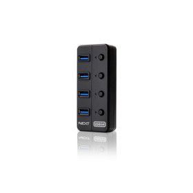 상품 이미지: 4포트 USB3.0 허브 개별 스위치 지원 NEXT-704U3