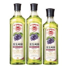 상품 이미지: 사조 포도씨유 900ml 2개 +500ml 1개
