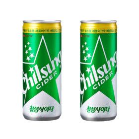 상품 이미지: 칠성사이다(업소용) 245mLx 30캔-2박스(60캔) 캔사이다 슬림