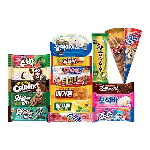 상품 이미지: [50개] 아이스크림 바류 10종x5개(아맛나/돼지바/메가톤/와일드바디/빙빙바 등)