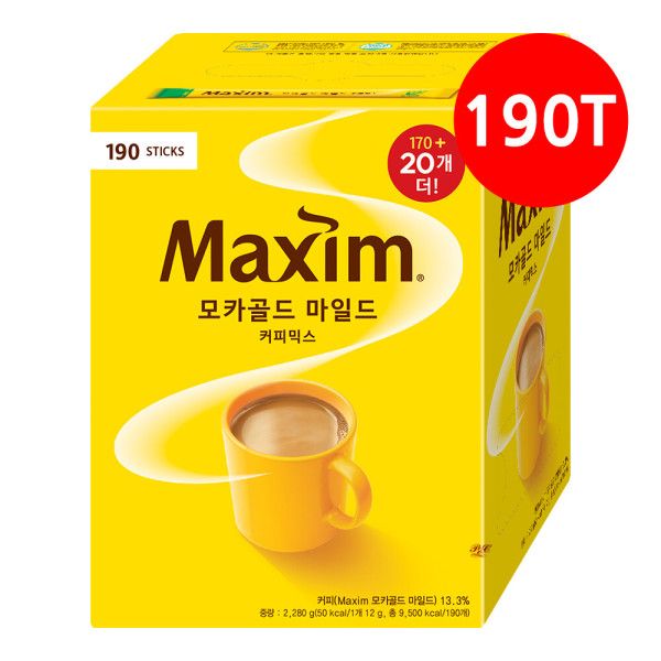 상품 이미지: 동서 맥심 모카골드 마일드 커피믹스 190T