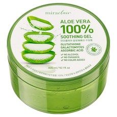 상품 이미지: 미라클레어 알로에베라 순도100% 무알콜 수딩젤 수분가득, 1개, 300ml