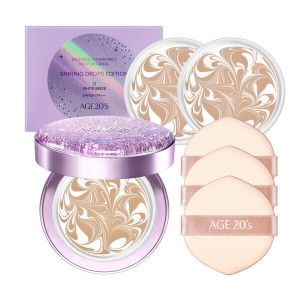 상품 이미지: AGE20S 샤이닝드롭 퍼플 에센스 커버팩트 화이트라떼 21호 (케이스 1개+리필 12.5g 3개)