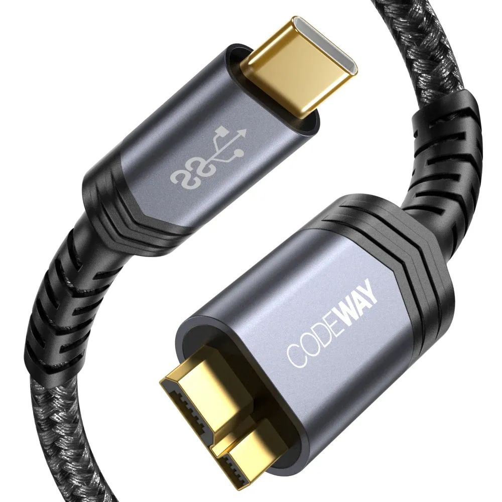 상품 이미지: 코드웨이 USB C타입 to 마이크로B 외장하드 케이블