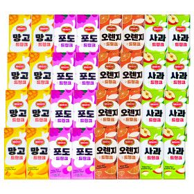 상품 이미지: 델몬트 드링크4종(사과 망고 포도 오렌지)x8 총32팩 혼합