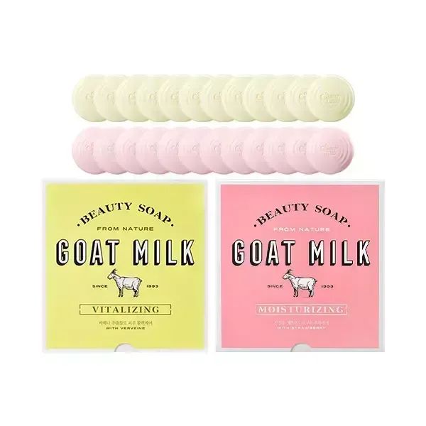 상품 이미지: 샤워메이트 산양유 비누 버베나 90g, 12개+딸기우유 90g, 12개