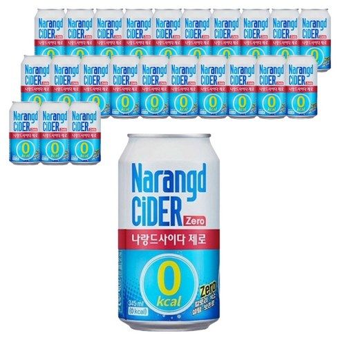 상품 이미지: 나랑드사이다 제로, 345ml, 24개