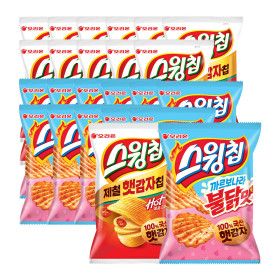 상품 이미지: 오리온 스윙칩 볶음고추장 12개입 + 까르보나라불닭맛 12개입