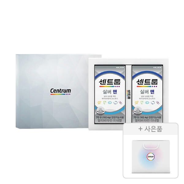 상품 이미지: 센트룸 실버맨 선물세트 50정, 2개 + 증정(쇼핑백, 1개)