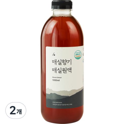 상품 이미지: 매실향기 국내산 하동 매실로 만든 자연발효 매실청 매실액, 2개, 1L