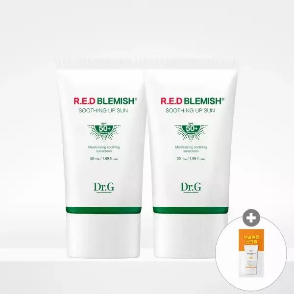 상품 이미지: 닥터지 레드 블레미쉬 수딩 업 선 50mL 2개 + (증정) 브라이트닝 업 선 플러스 2mL