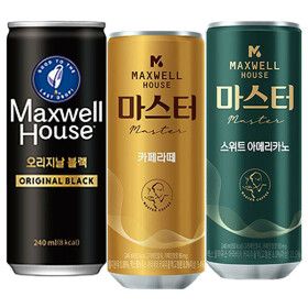 상품 이미지: (현대Hmall)맥스웰 마스터 캔커피 240ml x 60캔(블랙 라떼 스위트아메리카노) / 커피 음료