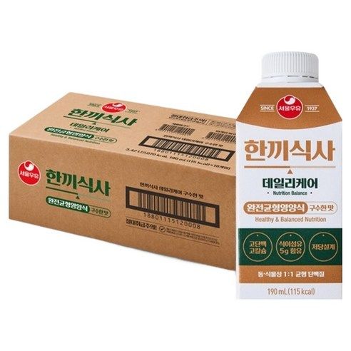 상품 이미지: 서울우유 한끼식사 데일리케어 구수한 맛, 18개, 190ml
