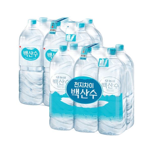 상품 이미지: 백산수 2L 24펫(유라벨/무라벨 랜덤출고) 생수/백산수/농심