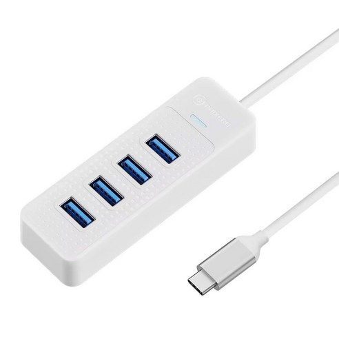 상품 이미지: 픽세로 4포트 4in1 USB 3.0 5Gbps 타입C Type-C 화이트 멀티허브 15/50/100/180cm케이블 XE4U-C3-WH