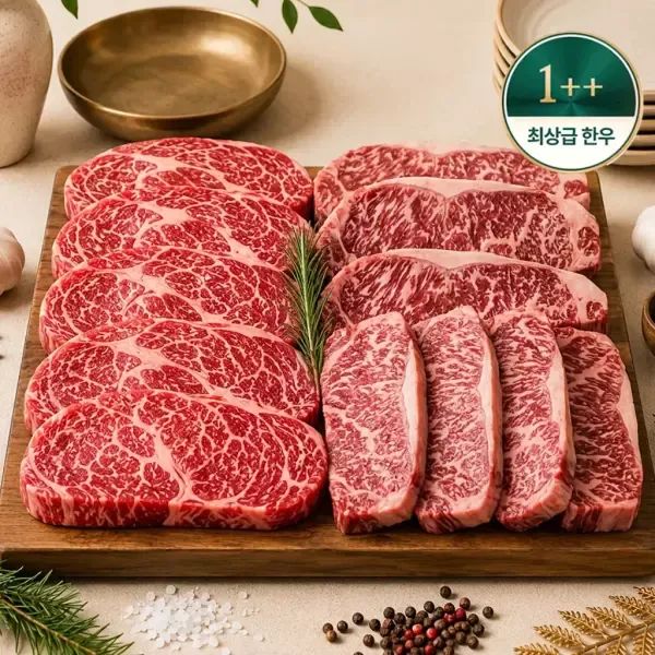 상품 이미지: 핫딜 투쁠 한우 꽃등심 살치 채끝 갈비 마장동