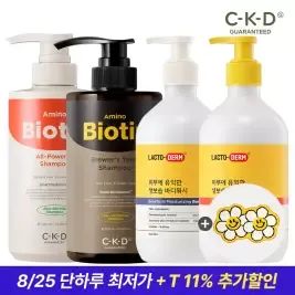 상품 이미지: CKD [헤어&바디 기획]맥주효모샴푸/두피각질샴푸 탈모 증상 완화 기능성, 락토덤 온가족 유산균 보습 바디로션/워시/보습제