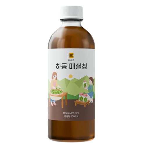 상품 이미지: [국산 하동 매실] 비이츠 하동 매실청, 1개, 1L