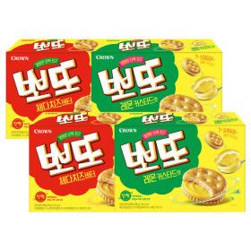 상품 이미지: 뽀또 체다치즈버터 278g 2개+레몬커스터드맛 288g 2개