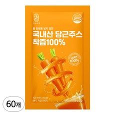 상품 이미지: 물 한방울 넣지 않은 국내산 당근주스 착즙 100%, 60개, 100ml
