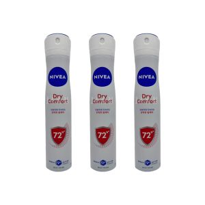 상품 이미지: 니베아 데오드란트 스프레이 드라이 콤포트 200ml x 3개 파우더향 여름철 땀케어 땀관리