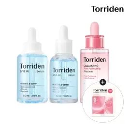 상품 이미지: [SET] [NEW] 다이브인 저분자 히알루론산 세럼 50ml+40ml+셀메이징 모공앰플 30ml (+겔 마스크 1매)