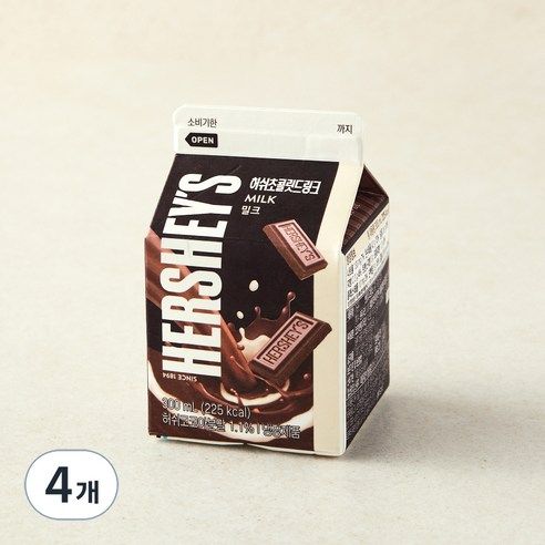 상품 이미지: 허쉬 초콜릿 드링크 밀크, 4개, 300ml