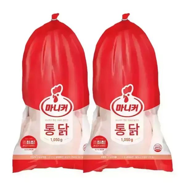 상품 이미지: [미담] 마니커 국내산 냉장 생닭 11호 통닭 1050g x 2봉