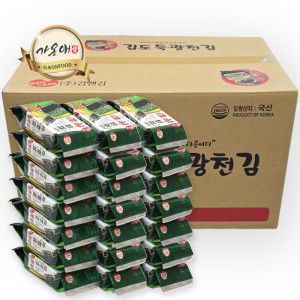 상품 이미지: 광천김 파래 도시락김 100봉(1박스) / 파래김 구운김
