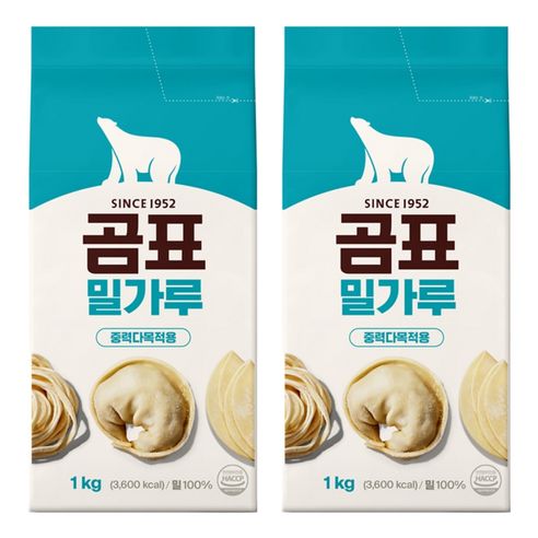 상품 이미지: 곰표 밀가루 중력다목적용, 1kg, 2개