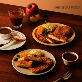상품 이미지: 신세계푸드 한돈 등심/치즈 돈까스 120gX10팩 세트 + 문경사과 소스 3팩 증정 국내산