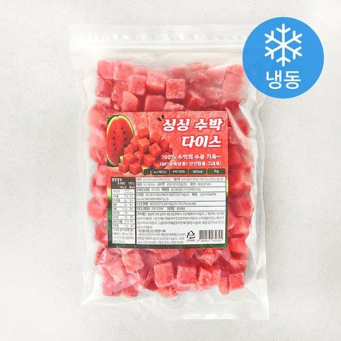 상품 이미지: 지엔씨푸드 싱싱 수박다이스 (냉동), 1개, 1kg