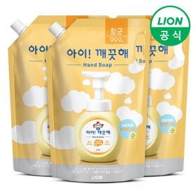상품 이미지: 라이온코리아 아이깨끗해 폼 핸드워시 대용량 1.8L 스파우트(순) 3개