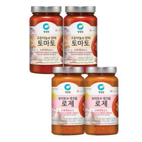 상품 이미지: 스파게티소스 토마토 600g x 2개 + 로제 600g x 2개