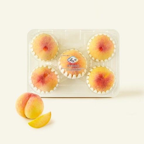 상품 이미지: 하늘작 당도선별 충주 부드러운 황도복숭아 4~6입, 1개, 1.25kg