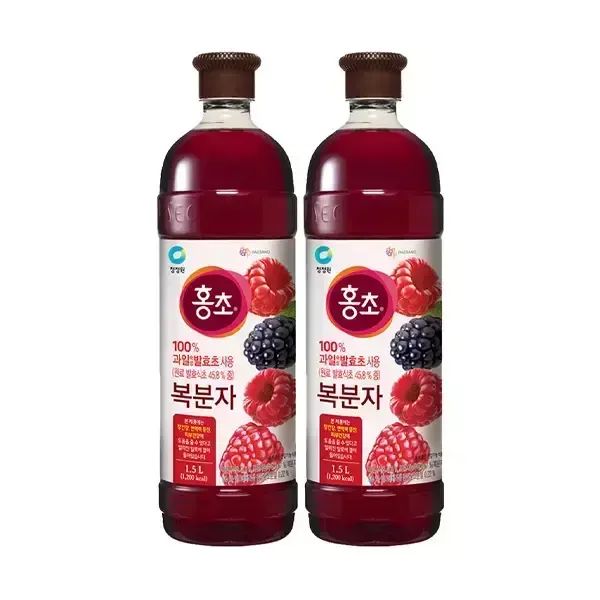 상품 이미지: 청정원 홍초 복분자 (기능성)1.5L, 2개
