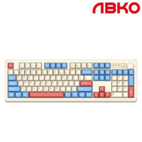상품 이미지: 앱코 AF108PRO ABKO x SOAI 콜라보 3모드 기계식 키보드 코랄블루 소복눈축