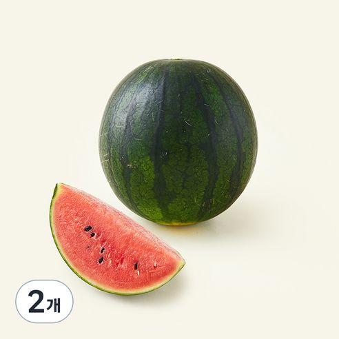 상품 이미지: 모두유통한반도 못난이 까망 애플 수박, 2개, 1kg 이상