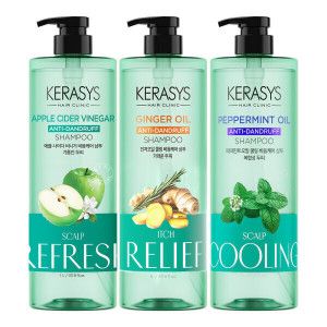 상품 이미지: 케라시스 리얼네이처 샴푸 3종 1000ml 2개 /진저오일 페퍼민트 애사비 +증정(트래블키트 2개)