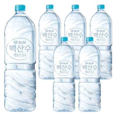 상품 이미지: 백산수 무라벨 생수, 2L, 6개