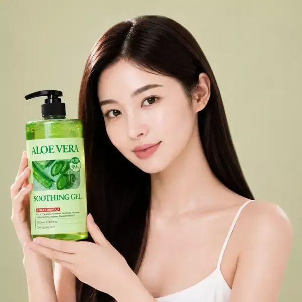상품 이미지: 청정미인 퓨어 알로에베라 수딩젤 1000ml 1개 2개 3개 구성선택 / 피부진정 쿨링 유해성분 무첨가