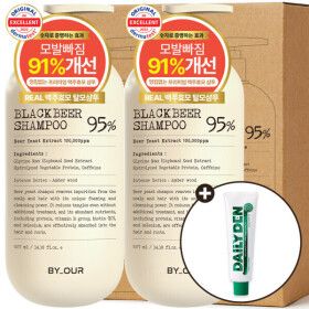 상품 이미지: 바이아우어 블랙비어이스트샴푸 1017ml 2개 + 데일리덴 불소 구취 치약 20g