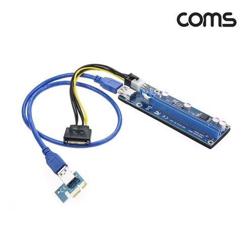 상품 이미지: 컴스 PCI Express 비트코인 채굴전용 변환 어댑터 PCB 키트 PCI E 1X TO 16X
