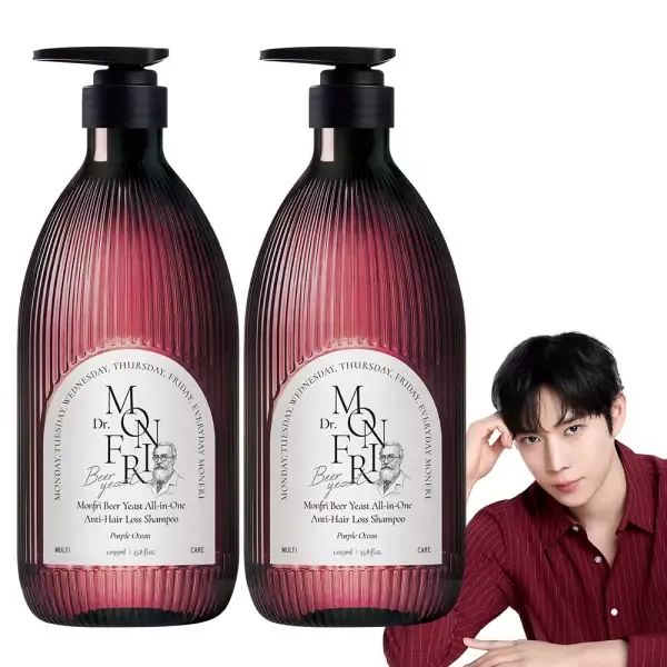 상품 이미지: [탈락감소 35%] 먼프리 맥주효모 두피케어 탈모완화 볼륨 샴푸 1059ml 2개입