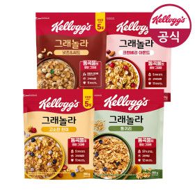 상품 이미지: 켈로그 그래놀라 시리얼 500G 4종 1+1+1 총 3팩 골라담기(현미/통귀리/넛츠앤씨드/크랜베리)
