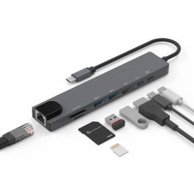 상품 이미지: 프로토 8포트 Type-C DEX HDMI USB3.0 이더넷멀티허브