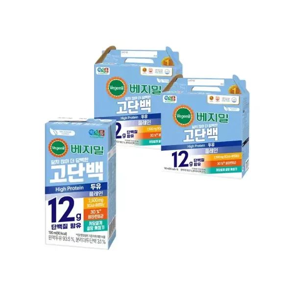 상품 이미지: 베지밀 고단백 플레인 두유 190ml 32팩