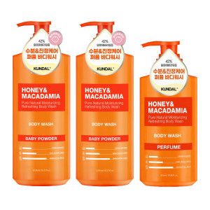 상품 이미지: 쿤달 퓨어 퍼 바디워시 8종 1058ml 2개+500ml 증정 / 36시간 향기 지속