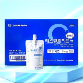 상품 이미지: 레스큐라이트액 아기 레스큐라이트 플러스액 100ml 12포 포도당 마시는 수분 보충