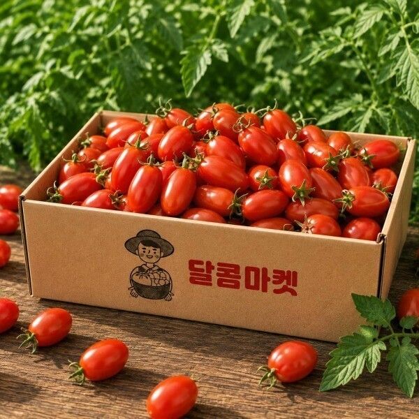 상품 이미지: 달콤마켓스토어 산지직송 대추 대과 방울토마토 2kg ( 2박스 구매시 1kg 추가발송 ) 당일발송 당일수확